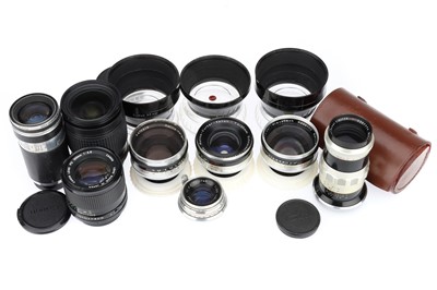 Lot 340 - A Selection of Various Camera Lenses