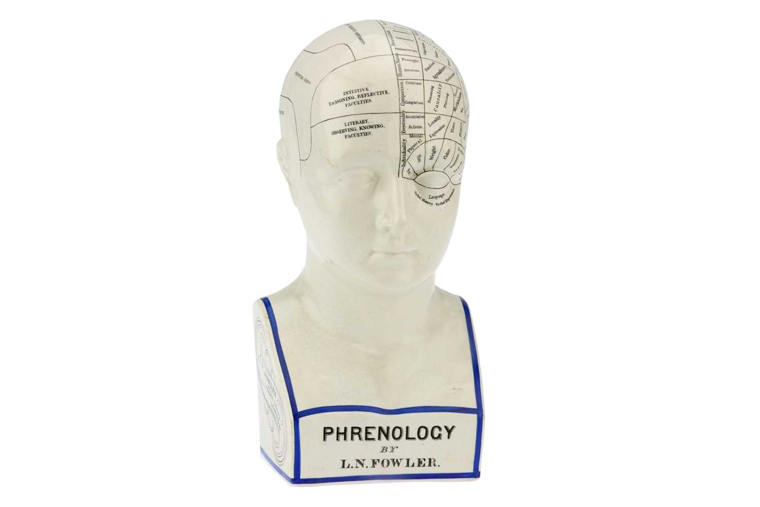 Lot 225 - A 19th Century Phrenology Bust by L. N. Fowler