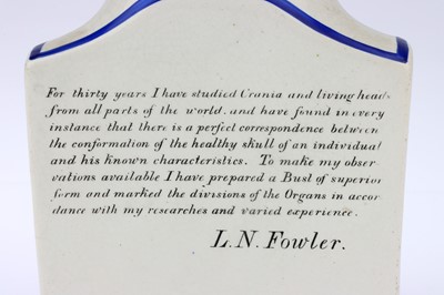 Lot 225 - A 19th Century Phrenology Bust by L. N. Fowler