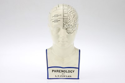 Lot 225 - A 19th Century Phrenology Bust by L. N. Fowler