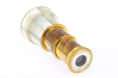 Lot 88 - A Large & Fine Mother of Pearl & Gilt Brass Monocular