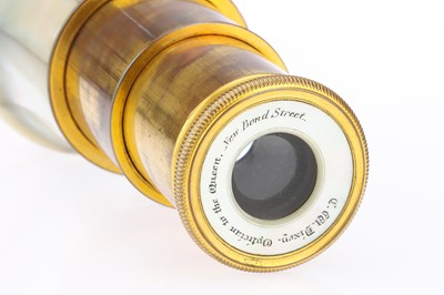 Lot 88 - A Large & Fine Mother of Pearl & Gilt Brass Monocular