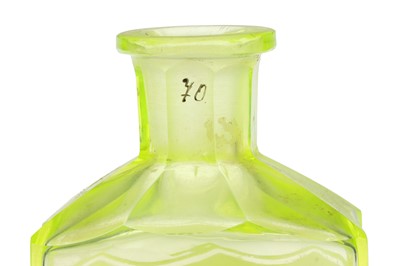 Lot 186 - A Cut Uranium Glass Apothecary Bottle