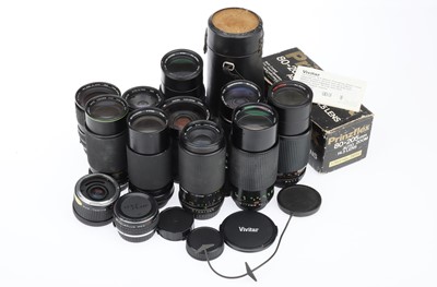 Lot 341 - A Collection of Independent SLR Zoom Lenses