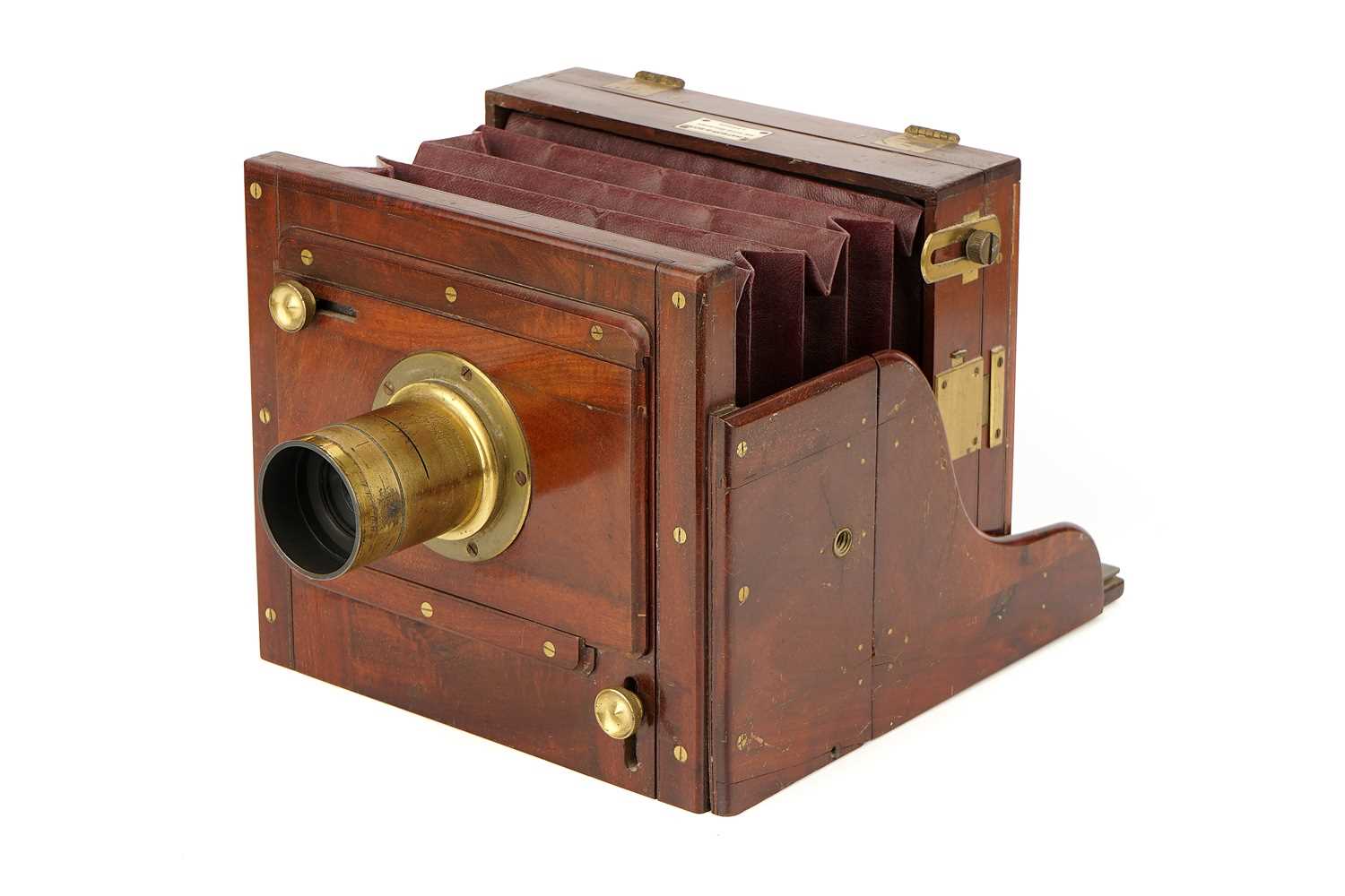 Lot 449 - A W. Watson & Sons Half Plate Mahogany Tailboard Camera