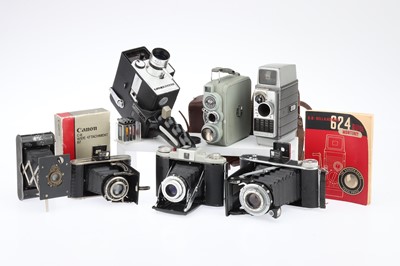 Lot 315 - A Selection of Various Roll Film Folding and 8mm Cine Cameras