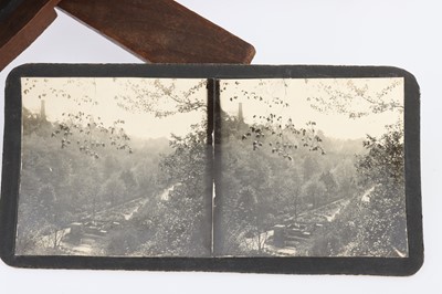Lot 698 - Three Holmes Style Stereoscopes & a Selection of Cards