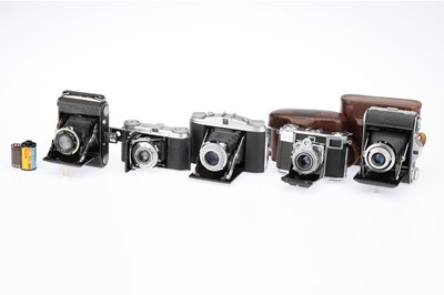 Lot 267 - A Zeiss Ikon Contessa and Other Folding Cameras