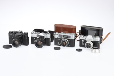 Lot 268 - A Selection of Soviet Era 35mm Cameras