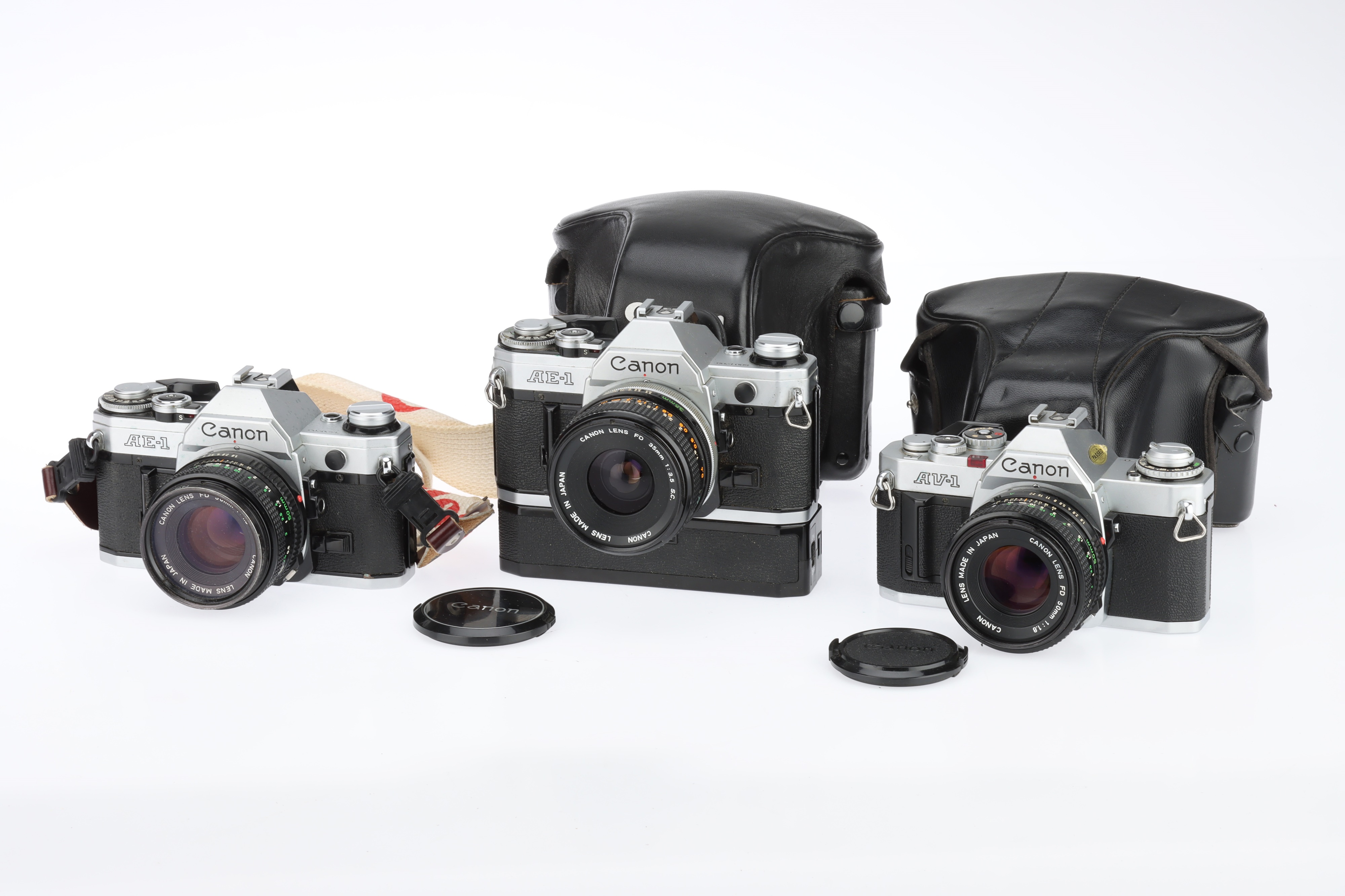 A Selection of Canon 35mm SLR Cameras