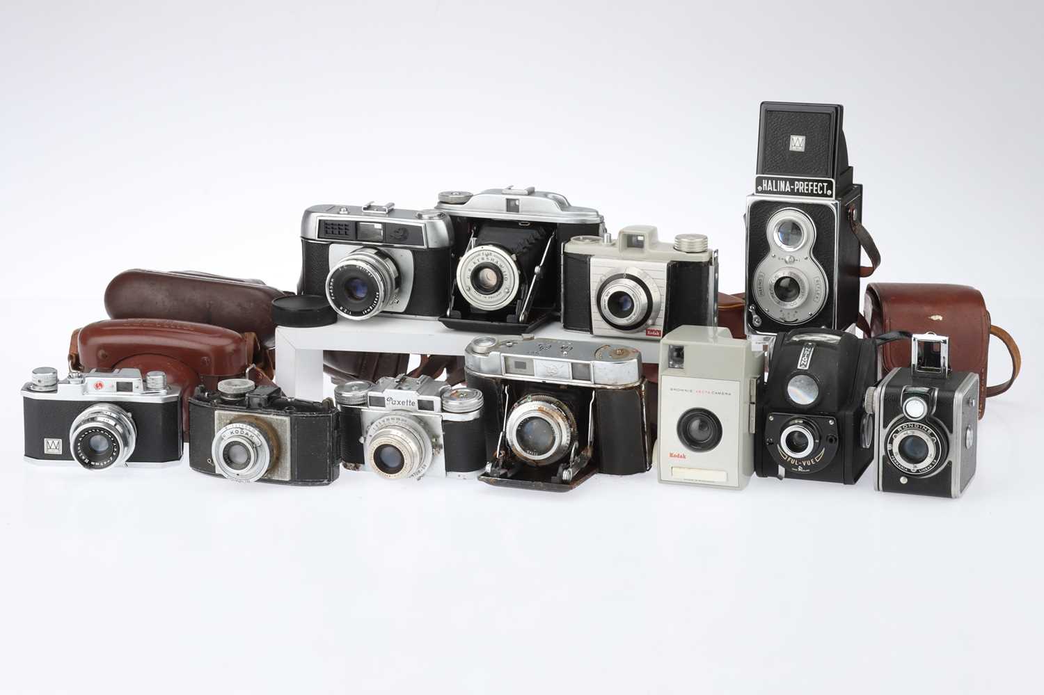 Lot 258 - A Mixed Selection of Film Cameras,