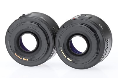 Lot 158 - Two Canon EF f/1.8 50mm II Camera Lenses