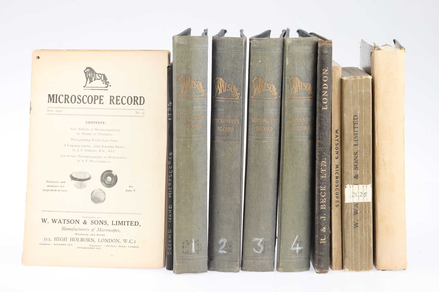 Lot 855 - Microscopes, Collection of Watson Books