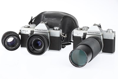 Lot 91 - Two Praktica MTL3 35mm SRL Cameras