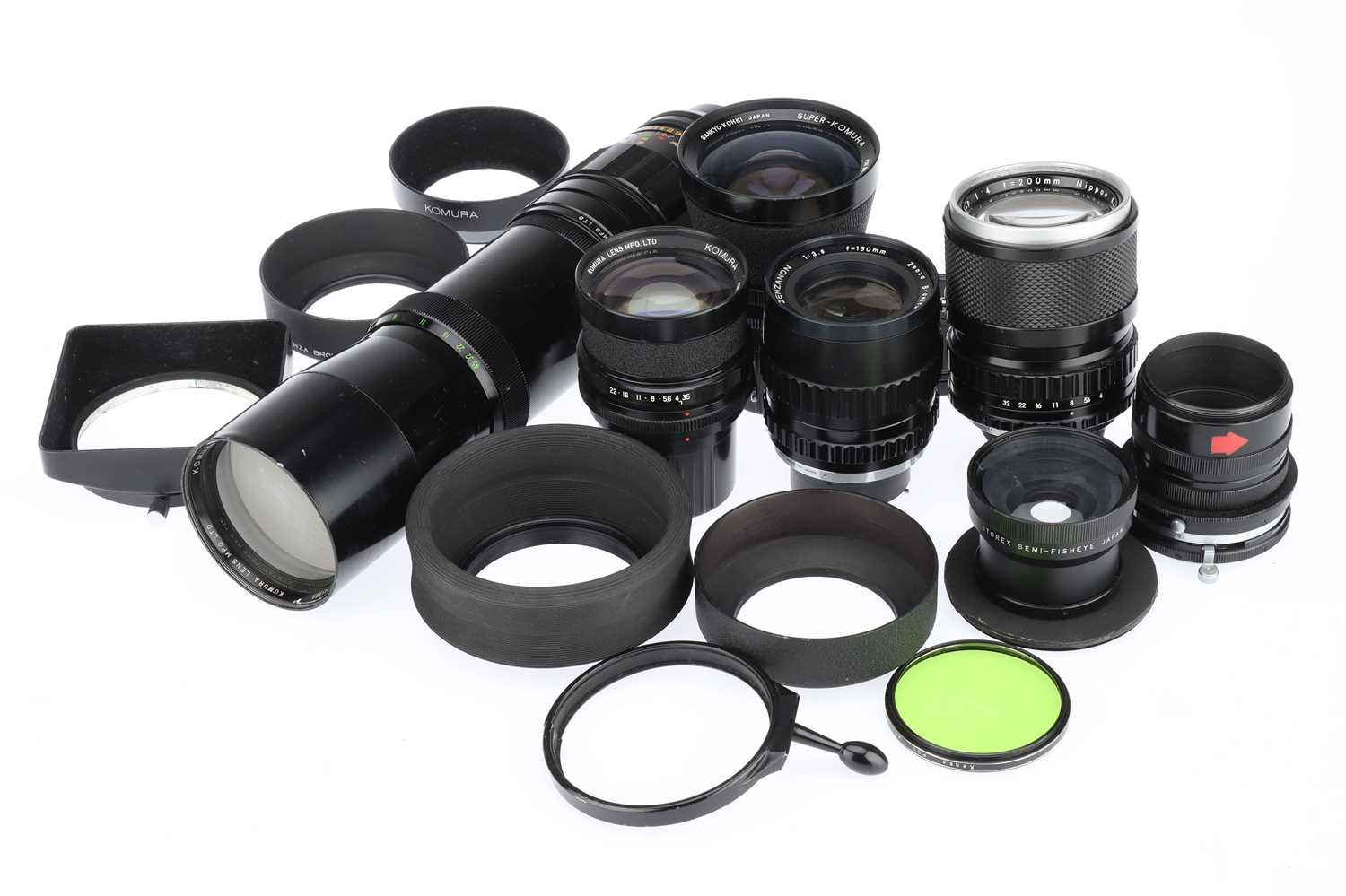 Lot 353 - A Collection of Lenses for Bronica SLR Cameras