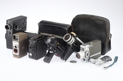 Lot 577 - A Selection of Various Super 8 and 8mm Cine Movie Cameras