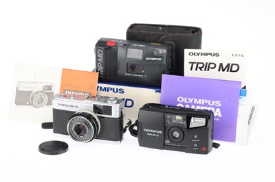 Lot 179 - Three Olympus Trip 35mm Compact Cameras