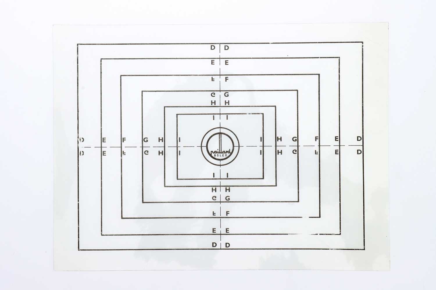 Lot 509 - A Bolex Test Pattern & Framing Chart