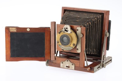 Lot 538 - Quarter Plate Mahogany Field Camera