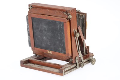 Lot 382 - Quarter Plate Mahogany Field Camera