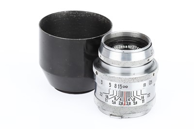 Lot 595 - A Carl Zeiss Jena Sonnar 5cm f/2.8 Camera Lens