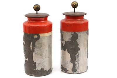 Lot 67 - A Pair of Large Leyden Jars