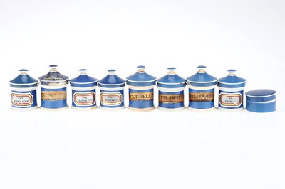 Lot 488 - A Collection of Small Chemists Ceramic Apothecary Jars