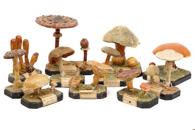 Lot 70 - A Collection Of 11 Painted Mushroom Models