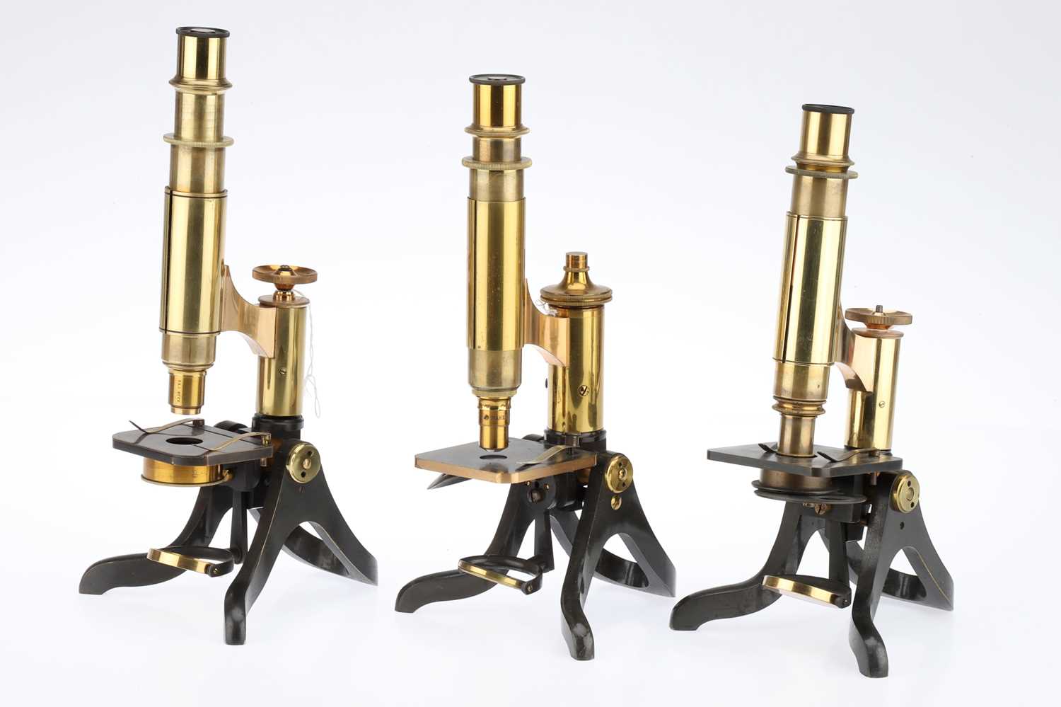 Lot 710 - A Collection of 3 Compound Microscopes by
