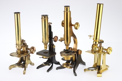 Lot 709 - A Collection of 4 Compound Microscopes