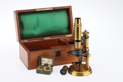 Lot 854 - A French Compound Microscope