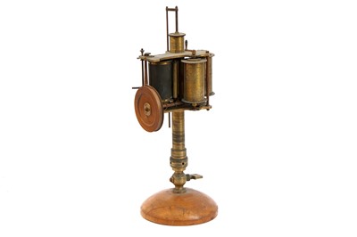 Lot 76 - A Large French Brass Recording Pressure Gauge
