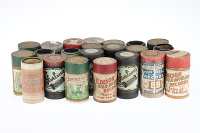 Lot 970 - A Selection of Edison Phonograph Wax Cylinders