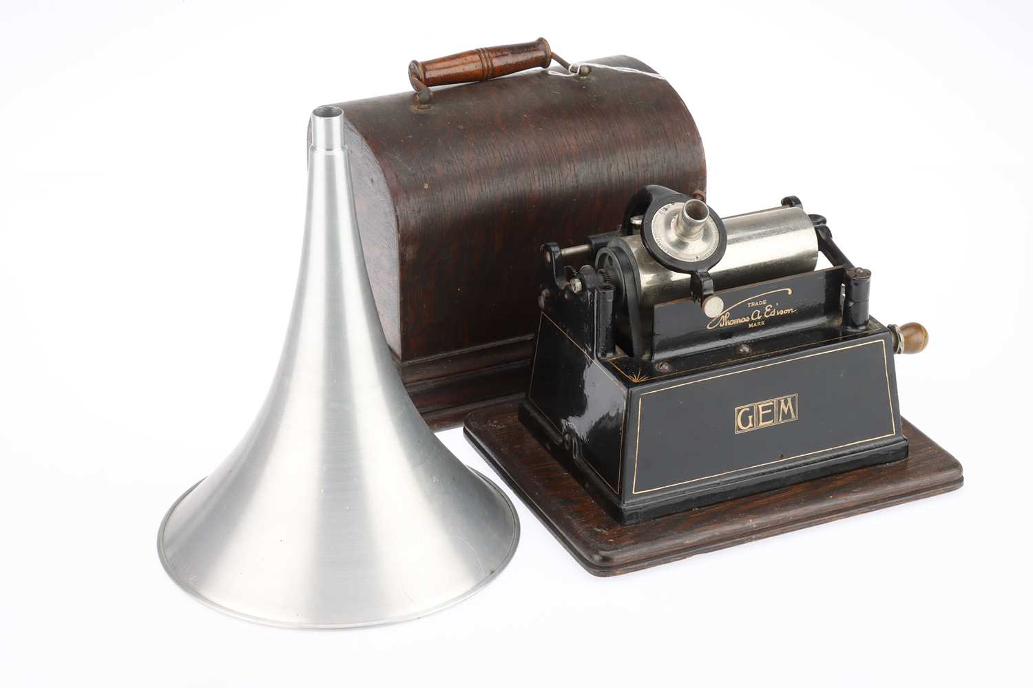 Lot 971 - A Thomas Edison Phonograph Wax Cylinder Player