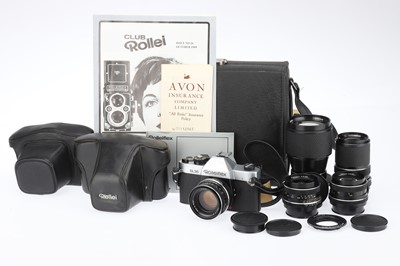Lot 146 - A Rollei SL35 35mm SLR Camera Outfit