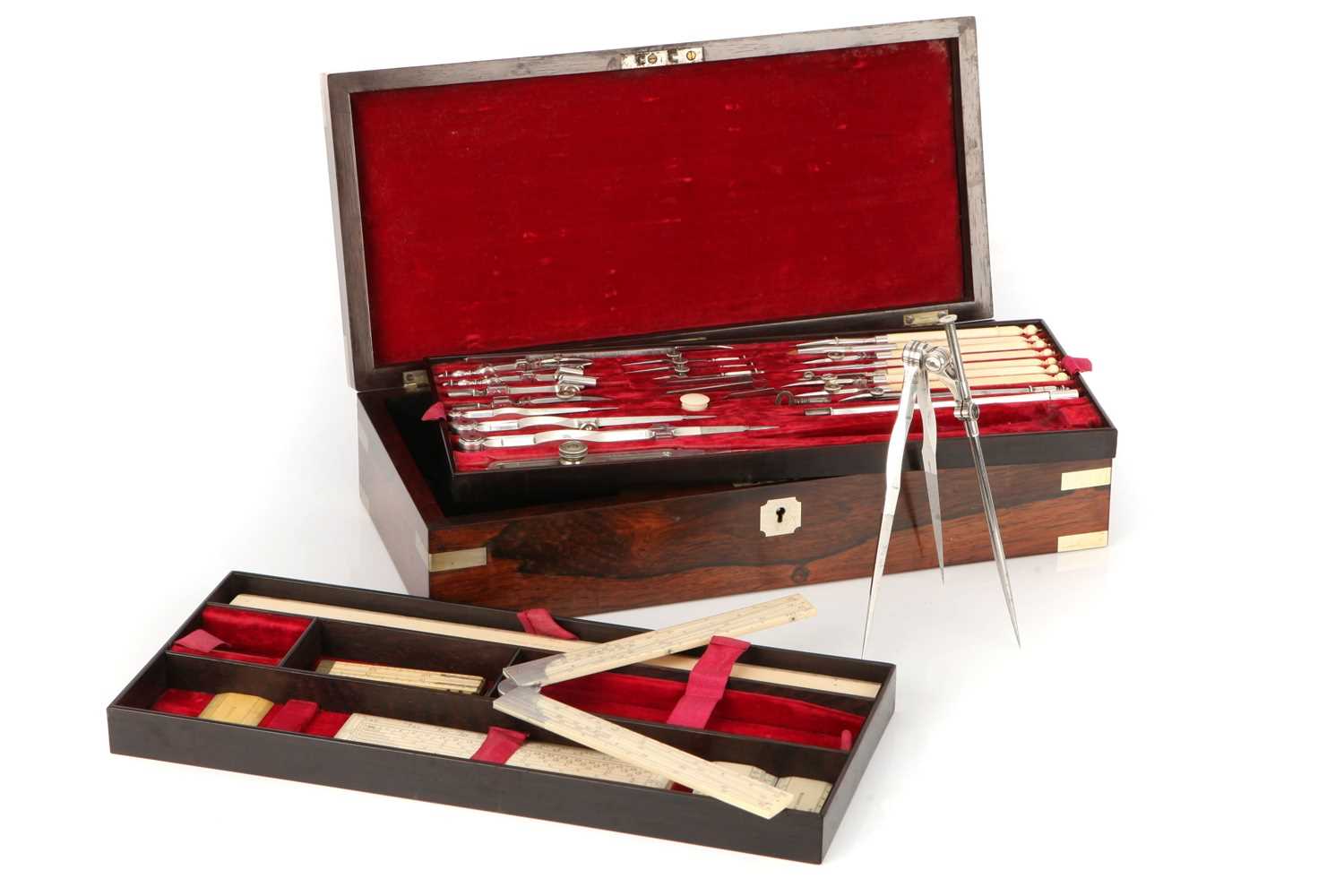Silver Drawing Instruments Lot 94 - An Extensive Set of Silver Drawing