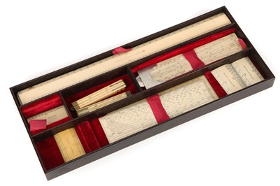 Lot 94 - An Extensive Set of Silver Drawing Instruments by William Elliott