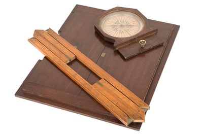 Lot 95 - A Fine 18th Century Surveying Plane Table & Compass by Henry Gregory