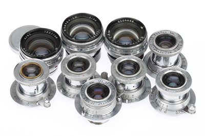 Lot 480 - A Selection of Soviet Leica Thread Lenses