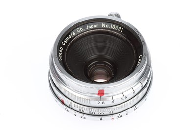 Lot 451 - A Canon f/2.8 28mm Leica Thread Mount Lens