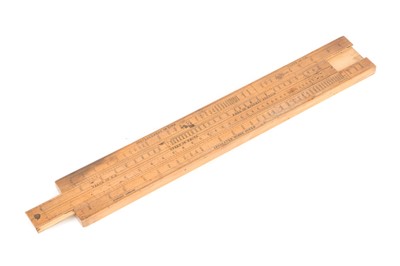 Lot 99 - A Boxwood Nautical Slide Rule by Stanley, London