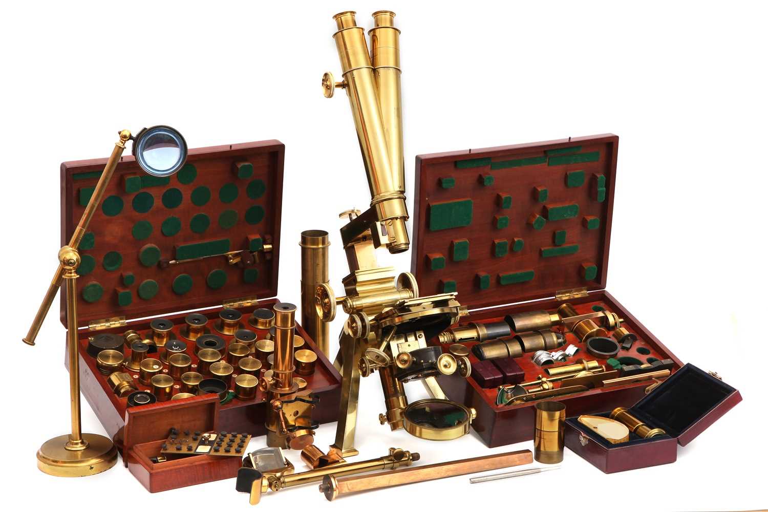 Lot 1 - An Exceptionally Fine Powell & Lealand "No. 1" Compound Monocular/Binocular Microscope Outfit