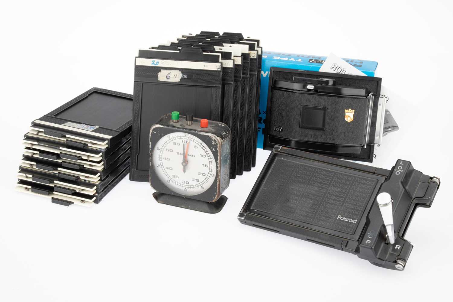 Lot 338 - A Selection of Large Format Film Holders and Film Accessories