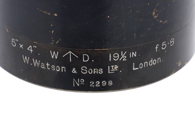 Lot 558 - A W. Watson & Sons f/5.8 19½ 5" x 4" Camera Lens