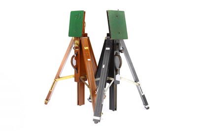 Lot 325 - Two Large Gandolfi Wooden Large Format Tripods