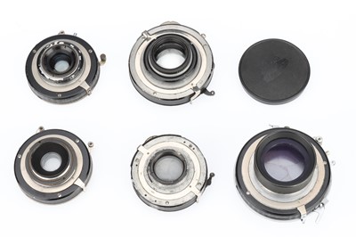 Lot 485 - Five Photographic Camera Lenses In Shutters