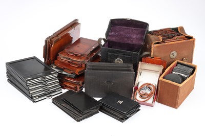 Lot 161 - Large Format Camera End Lot - A Large Selection of Plate Holders & DDS