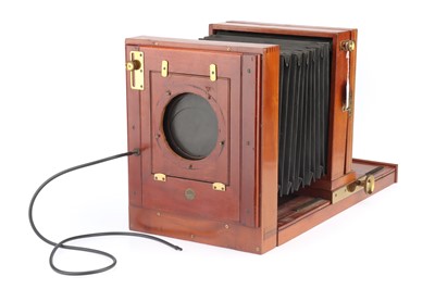 Lot 253 - An Unusual Modified City Sale & Exchange Salex Mahogany & Brass Camera