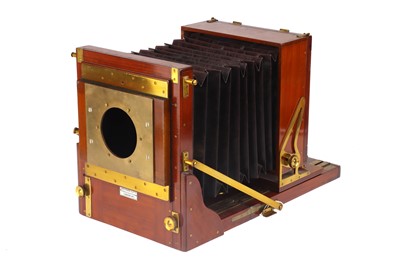 Lot 548 - A Sands Hunter & Co. Tailboard Square Bellows Full Plate Mahogany & Bass Camera