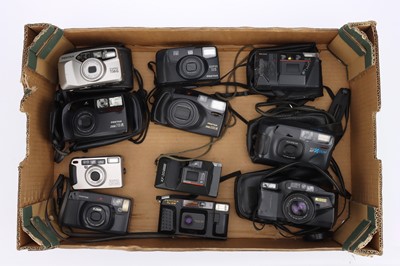 Lot 97 - A Selection of Pentax and Ricoh Compact Film Cameras